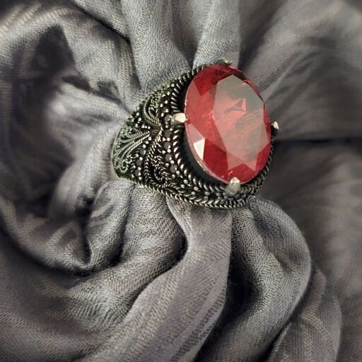 PARAİBA TAŞLI ERKEK YÜZÜKLER