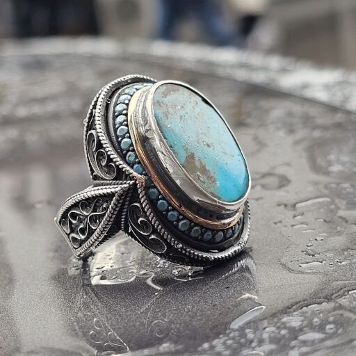 FİRUZE TAŞLI ERKEK YÜZÜKLER