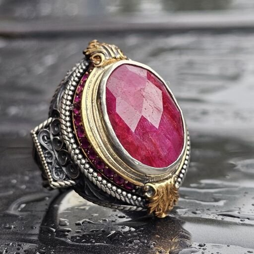 YAKUT TAŞLI ERKEK YÜZÜKLER