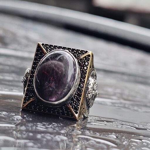 SAFİR TAŞLI ERKEK YÜZÜKLER