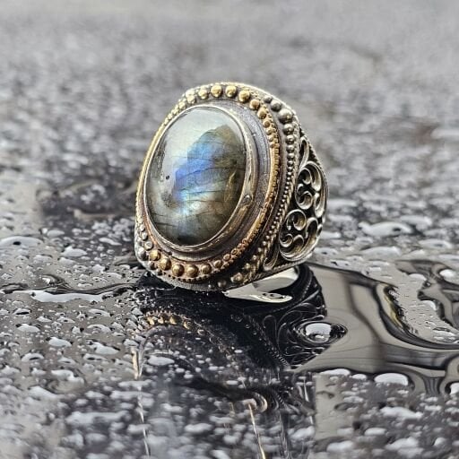 LABRADORİT TAŞLI ERKEK YÜZÜKLER