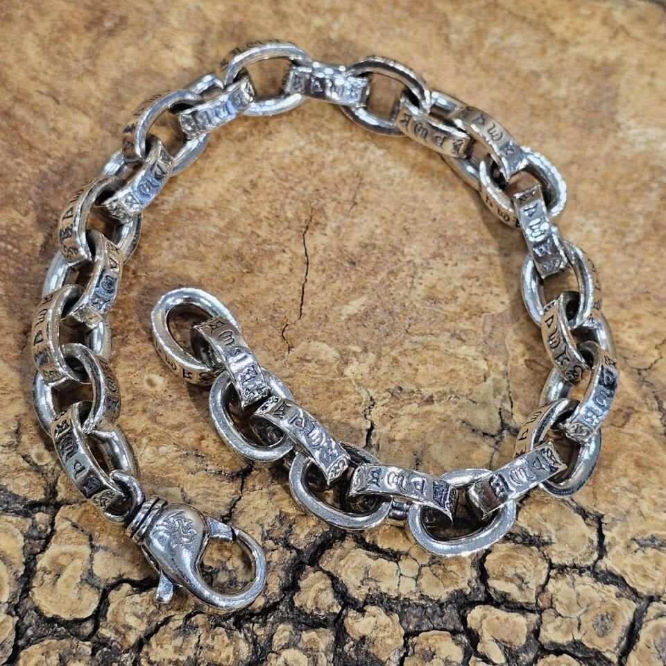 925 Ayar Gümüş İtalyan Model Gümüş Renk Erkek Bileklik