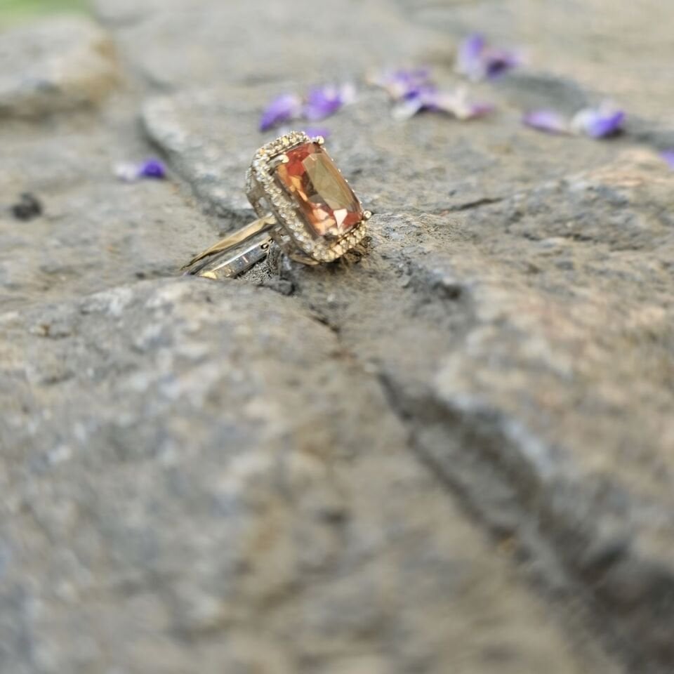 Dikdörtgen Baget Zultanit taşlı 925 Ayar Kadın Gümüş Yüzük 17
