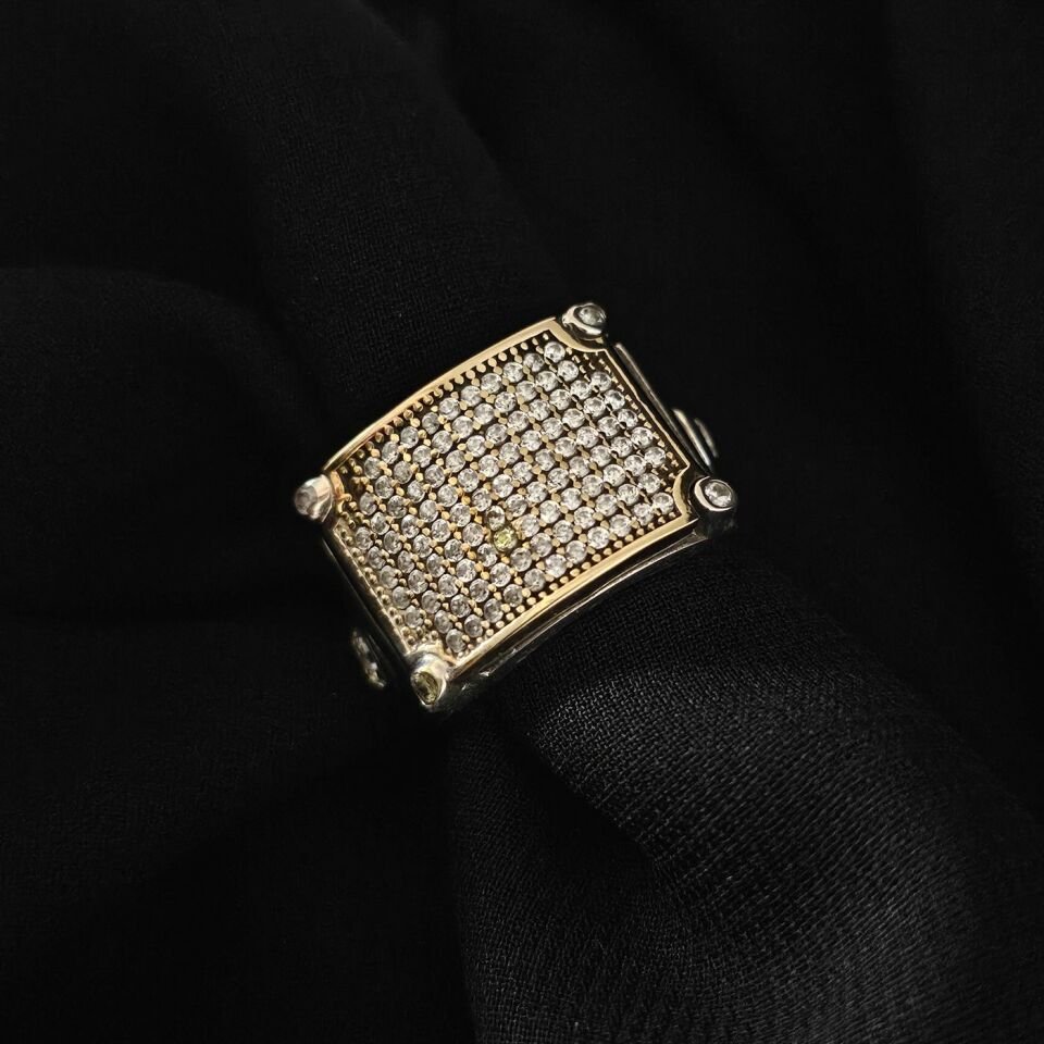 Beyaz Star Mikro taşlı 925 Ayar Gümüş Yüzük