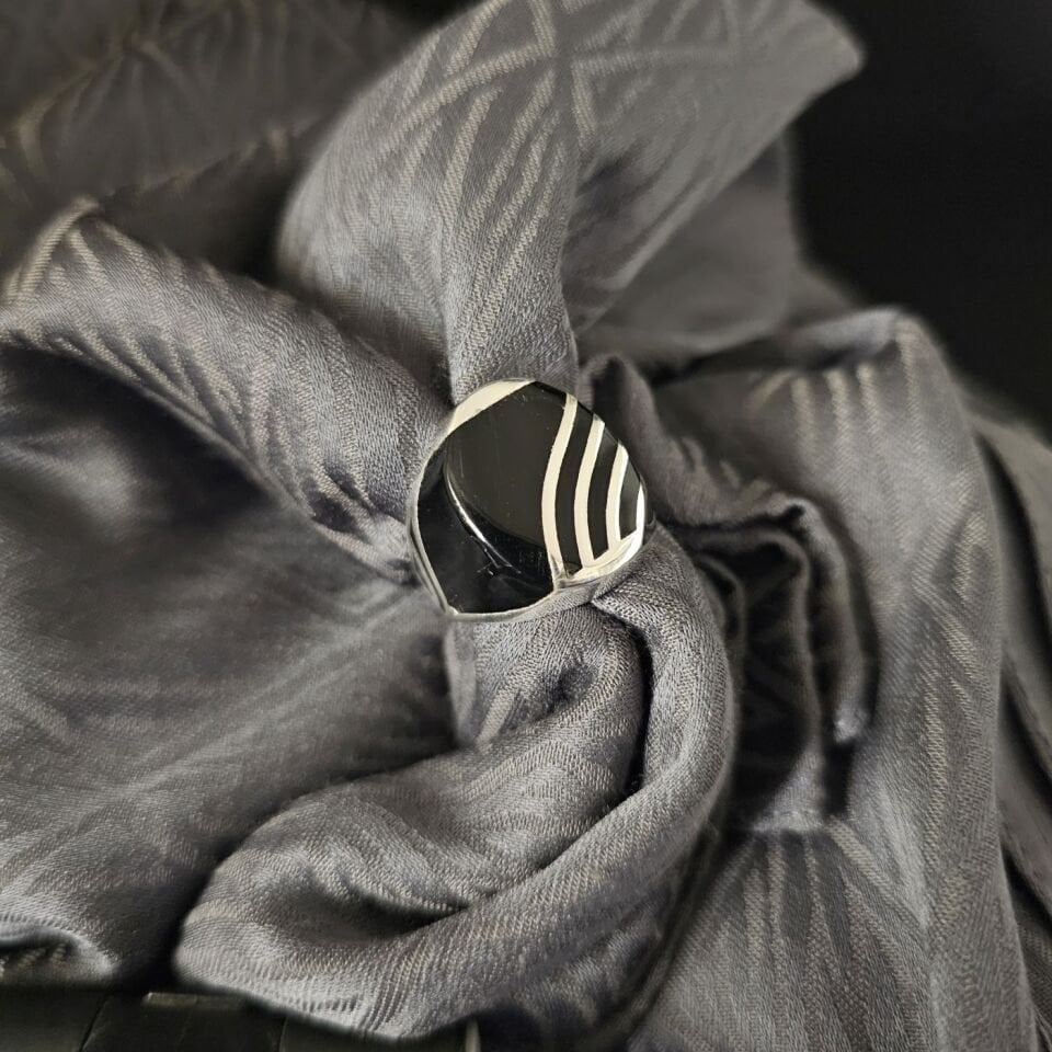 Mine İşlemeli 925 Ayar İthal Gümüş Yüzük 27