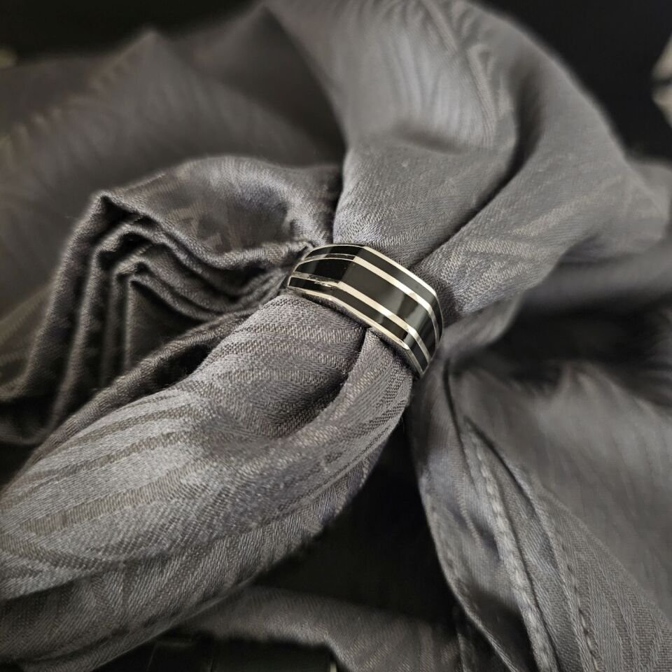 Mine İşlemeli 925 Ayar İthal Gümüş Yüzük 27