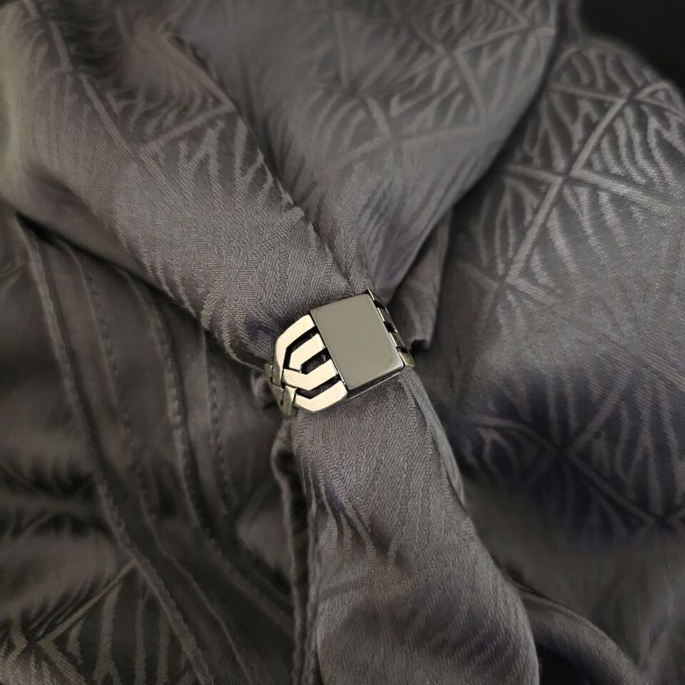 Oniks taşlı 925 Ayar Gümüş Yüzük 25