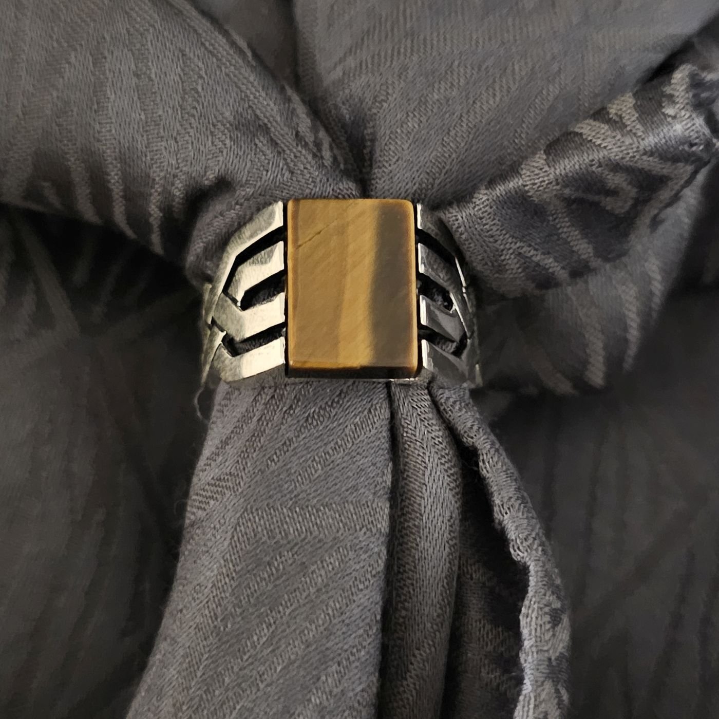 Kaplan gözü taşlı 925 Ayar Gümüş Yüzük 25