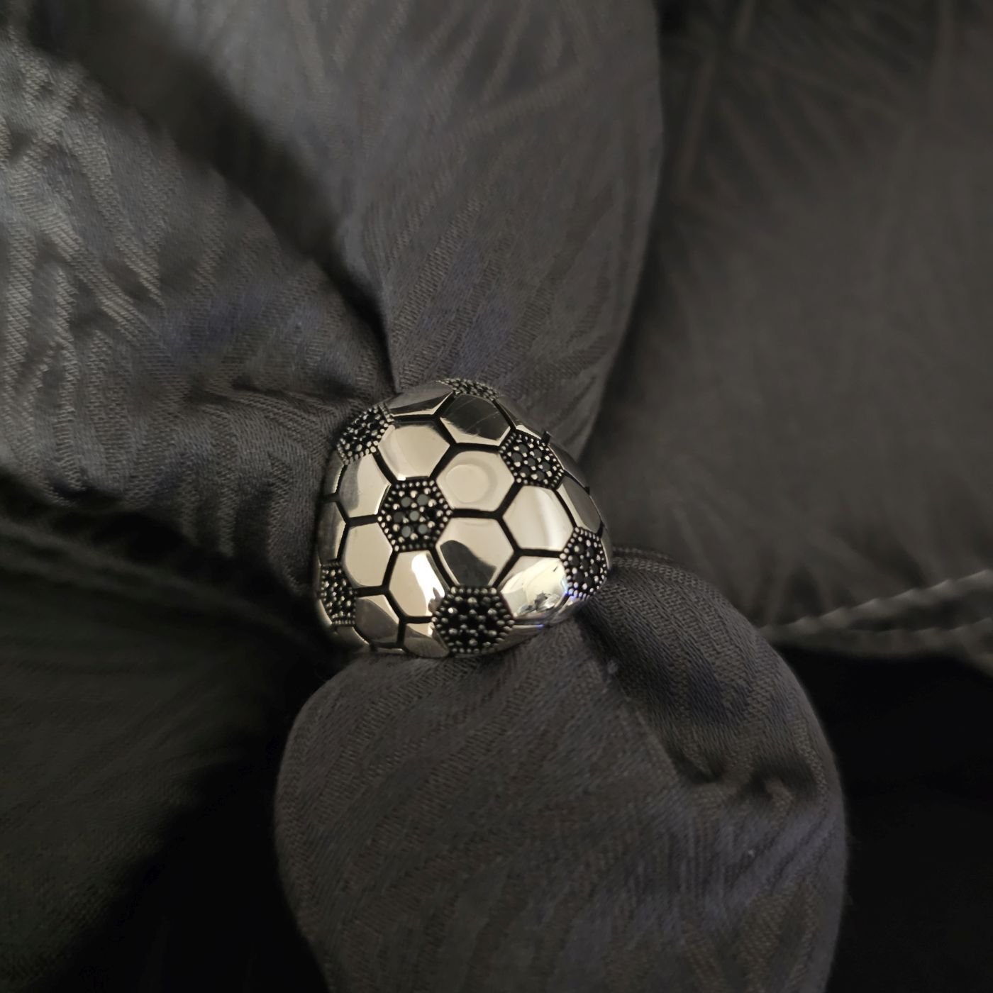 925 Ayar Mikrotaş işlemeli taşsız Gümüş Yüzük 25