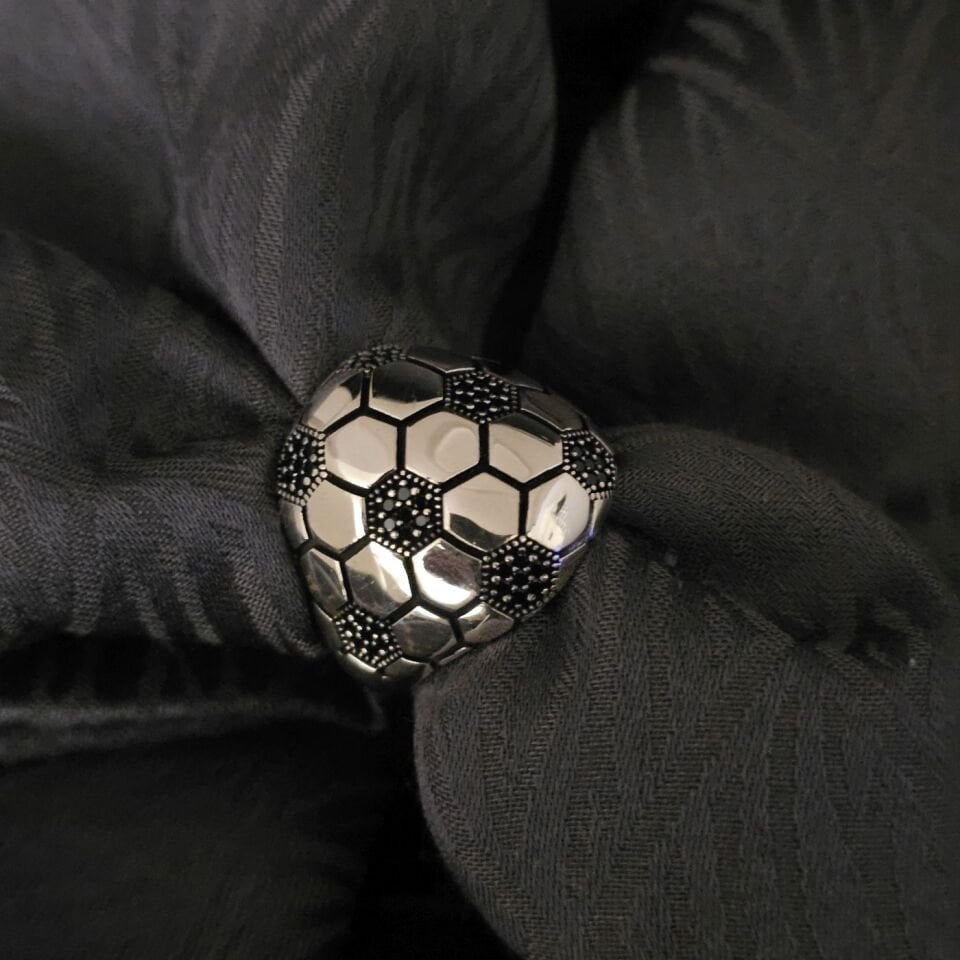 925 Ayar Mikrotaş işlemeli taşsız Gümüş Yüzük 25