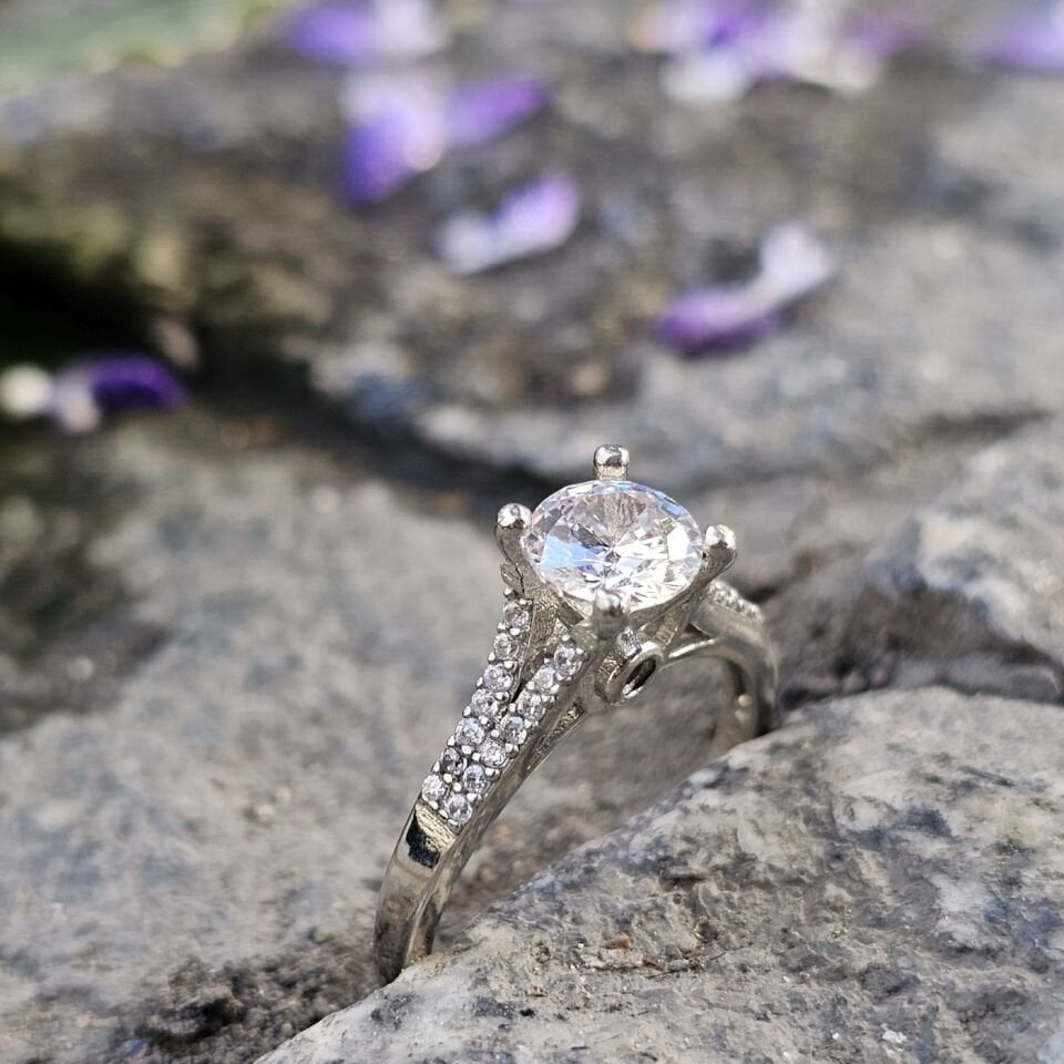 Tektaş 925 Ayar Kadın Gümüş Yüzük