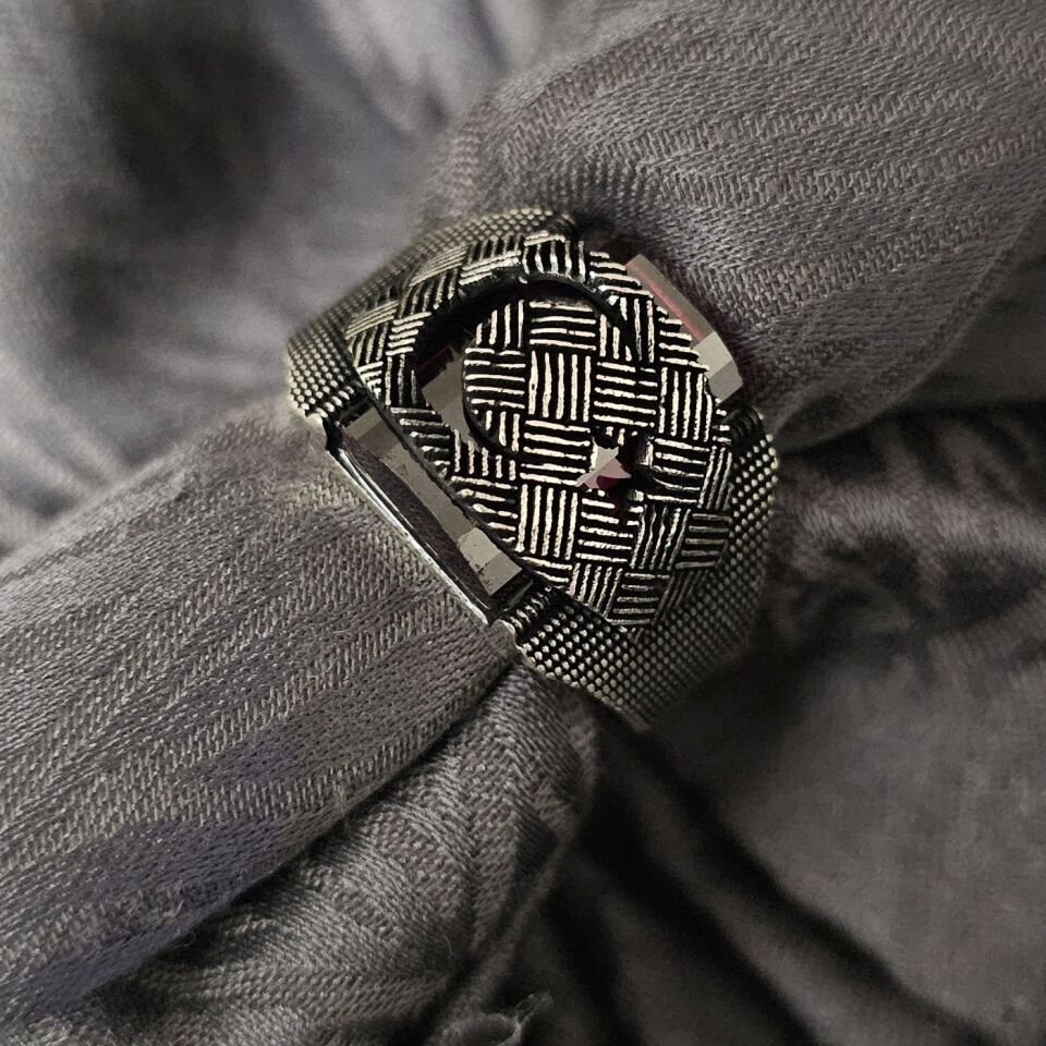 Ay Yıldız işlemeli Zirkon taşlı 925 Ayar Gümüş Yüzük 25