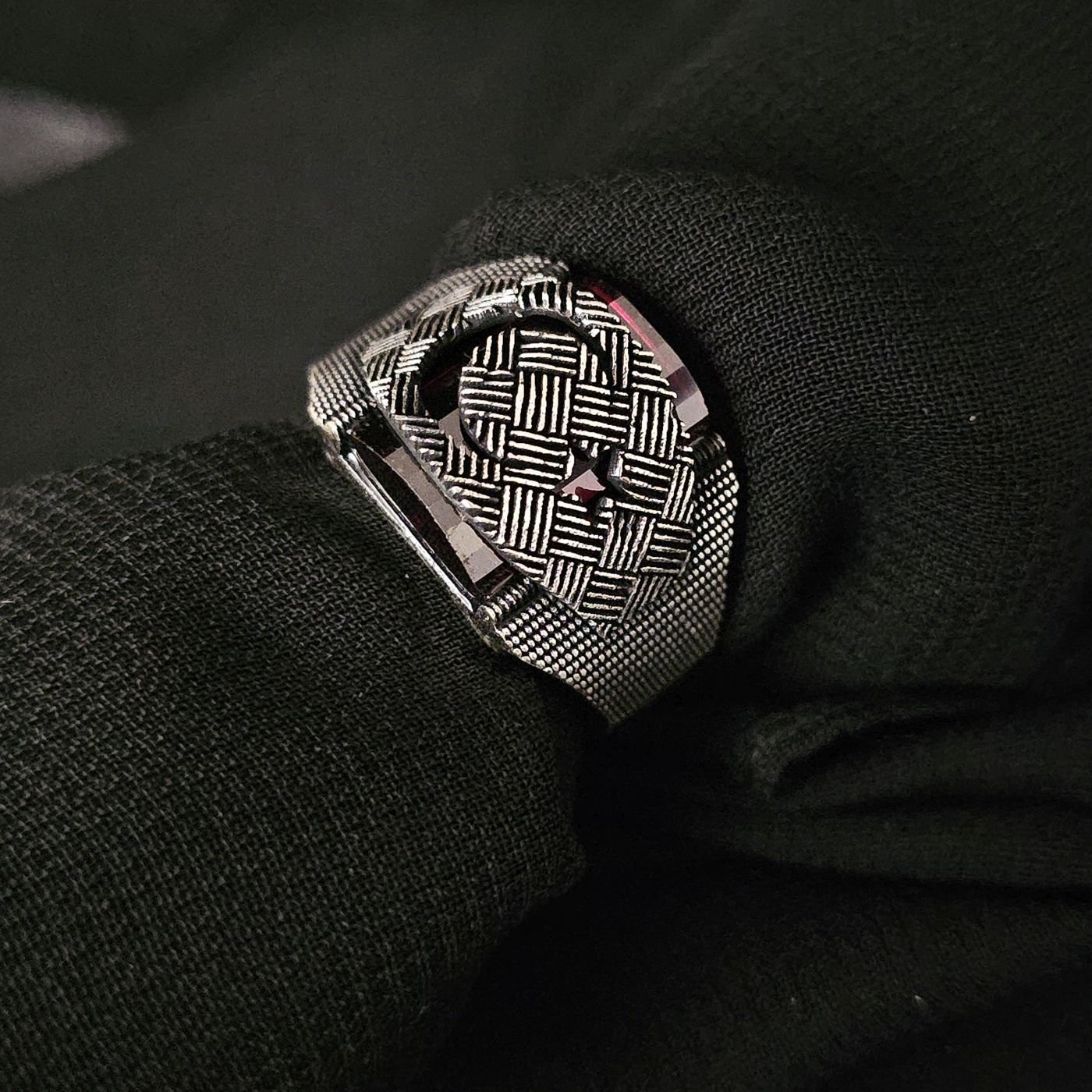 Ay Yıldız işlemeli Zirkon taşlı 925 Ayar Gümüş Yüzük