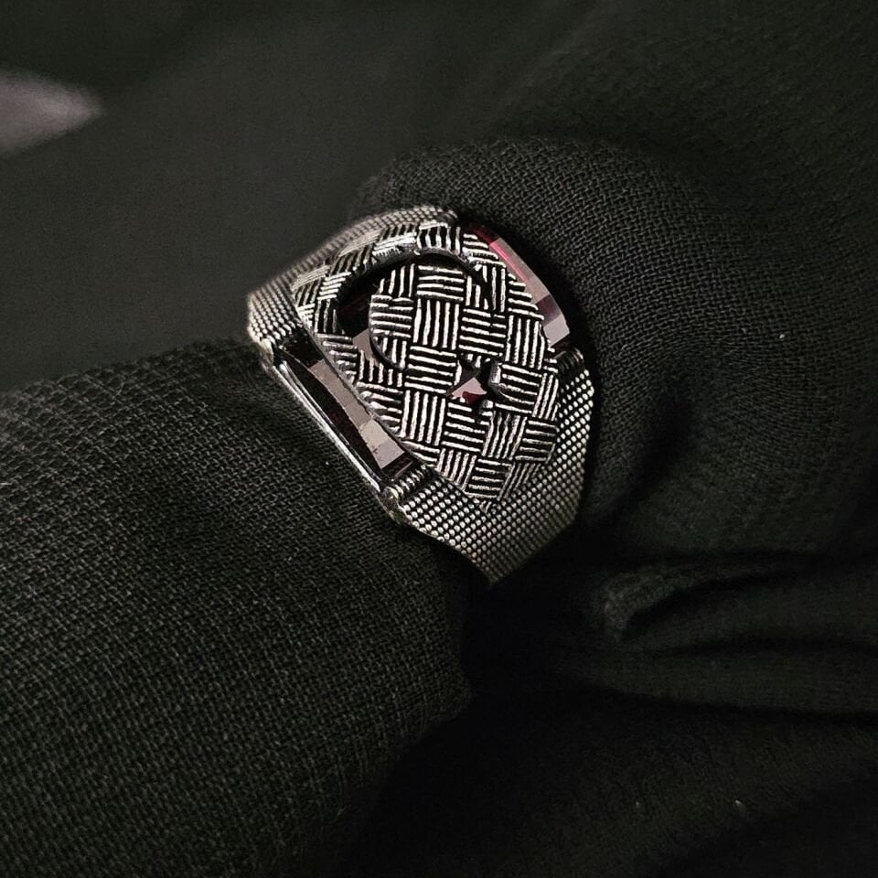 Ay Yıldız işlemeli Zirkon taşlı 925 Ayar Gümüş Yüzük 25