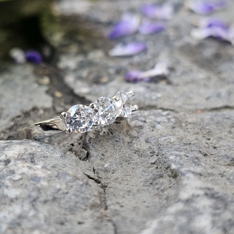 Üçtaş Tria model 925 Ayar Kadın Gümüş Yüzük 17