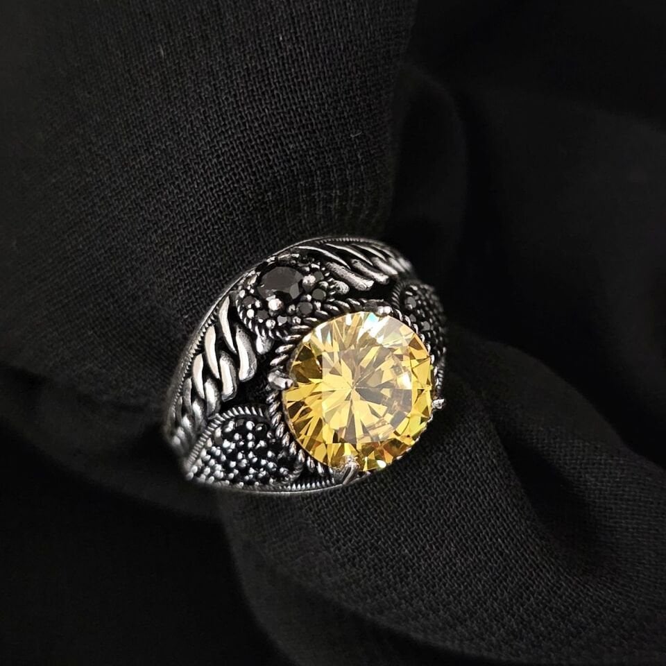 Sitin taşlı  925 Ayar Gümüş Yüzük