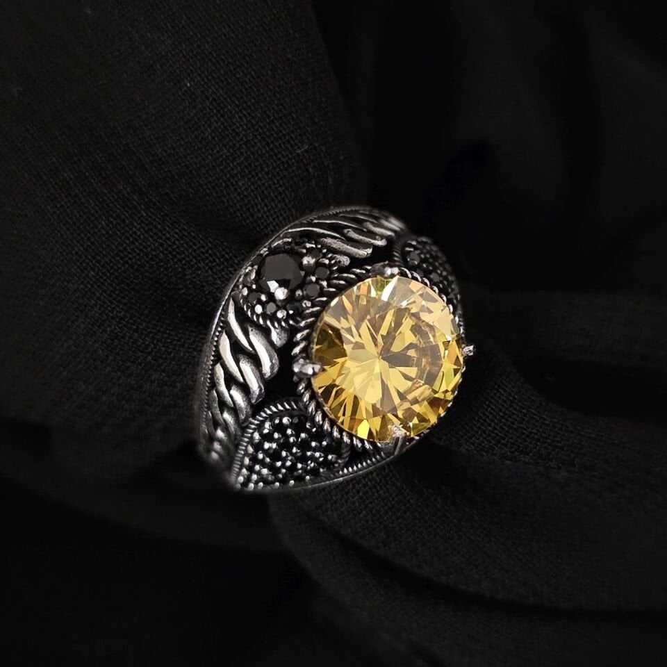 Sitin taşlı  925 Ayar Gümüş Yüzük