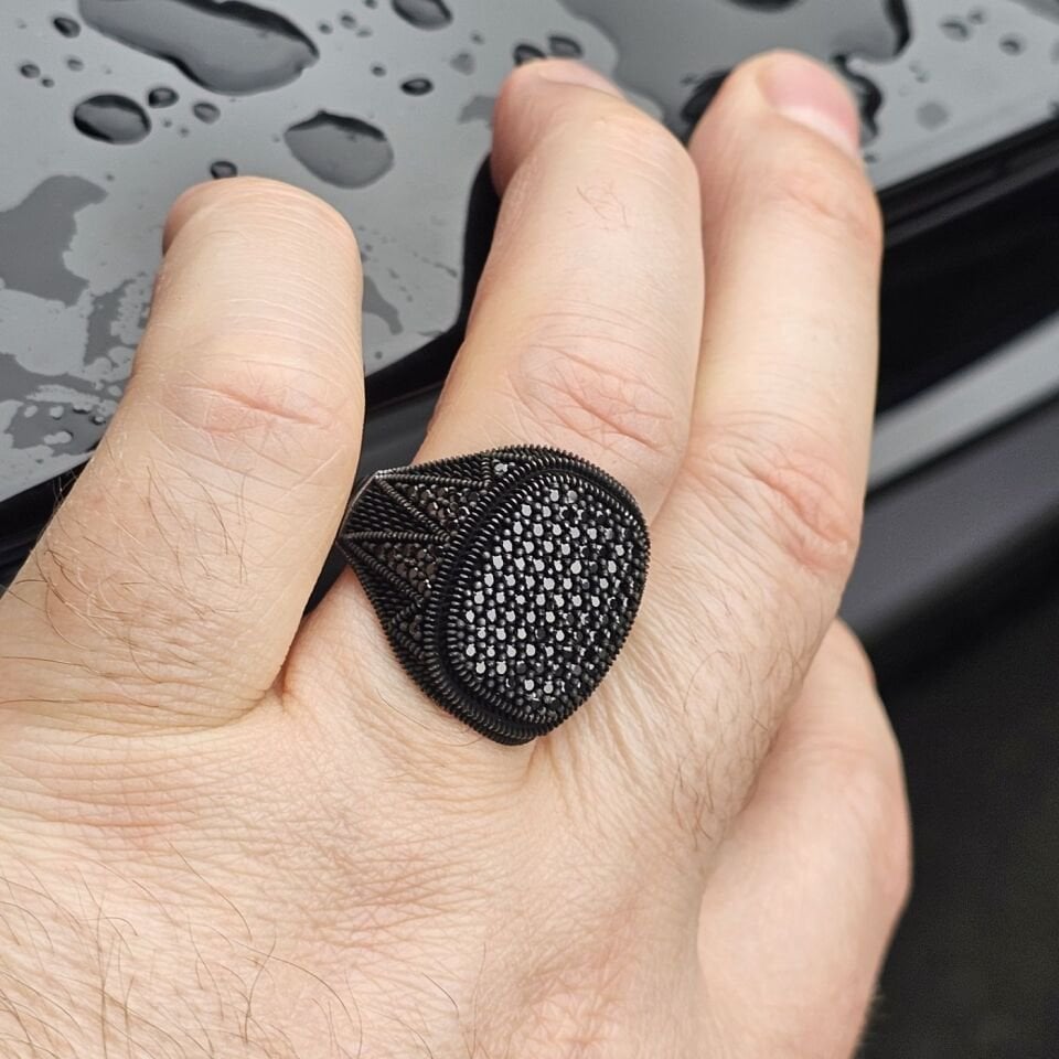 Lüks Dizayn 925 Ayar Gümüş Yüzük 27