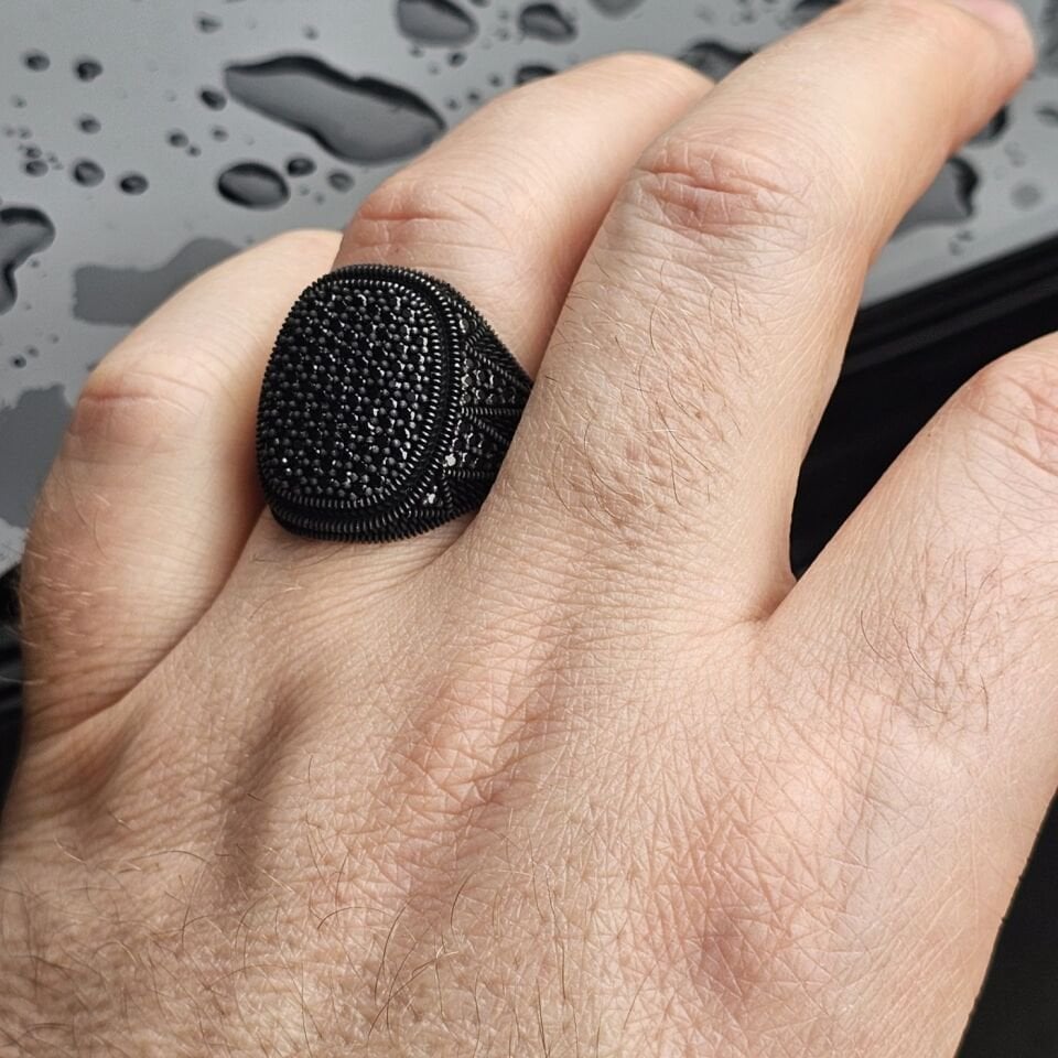 Lüks Dizayn 925 Ayar Gümüş Yüzük 27