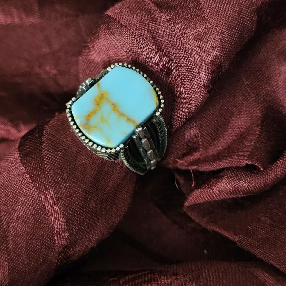 Firuze Taşlı 925 Ayar Gümüş Yüzük