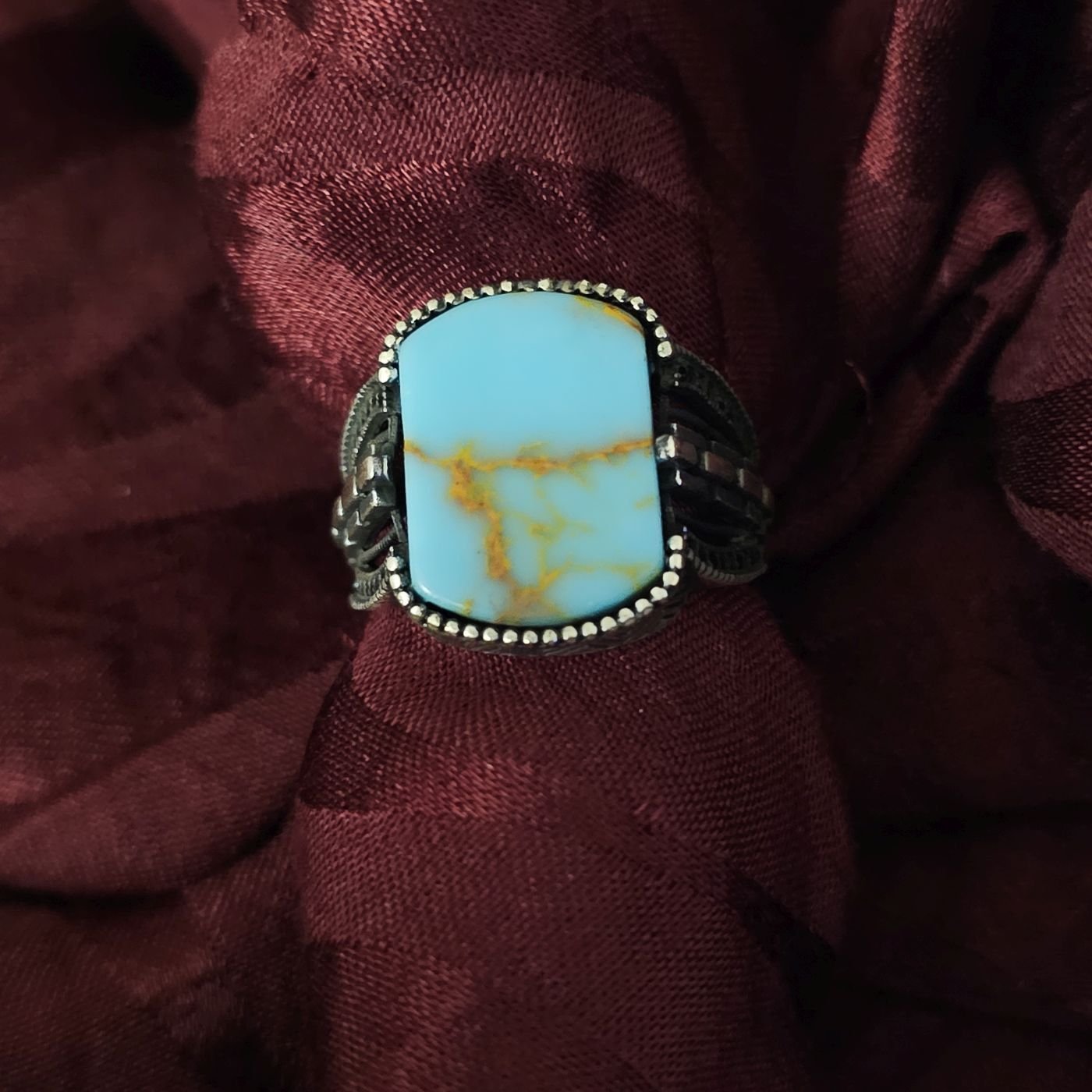 Firuze Taşlı 925 Ayar Gümüş Yüzük