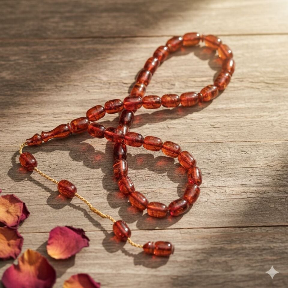 Gül Ağacı rengi Faturan Tesbih