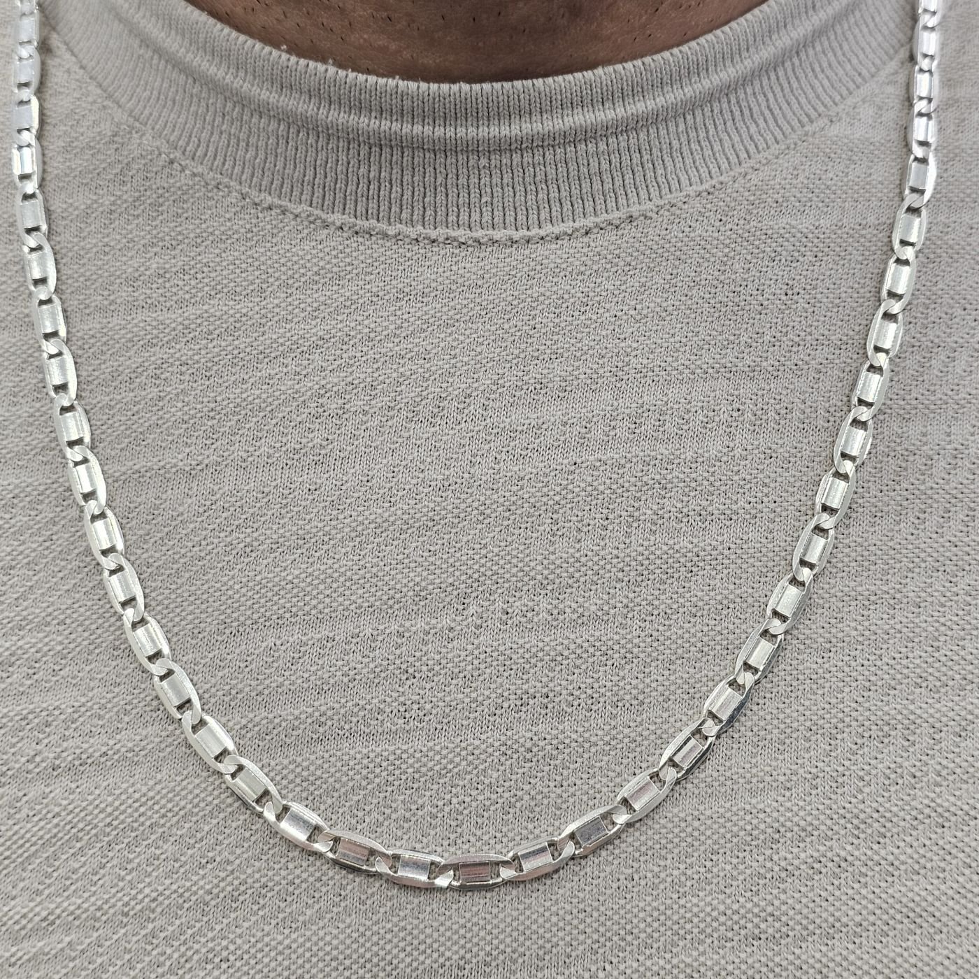 Çift taraflı kullanılabilir İtalyan 925 Ayar Valentino Erkek Zincir