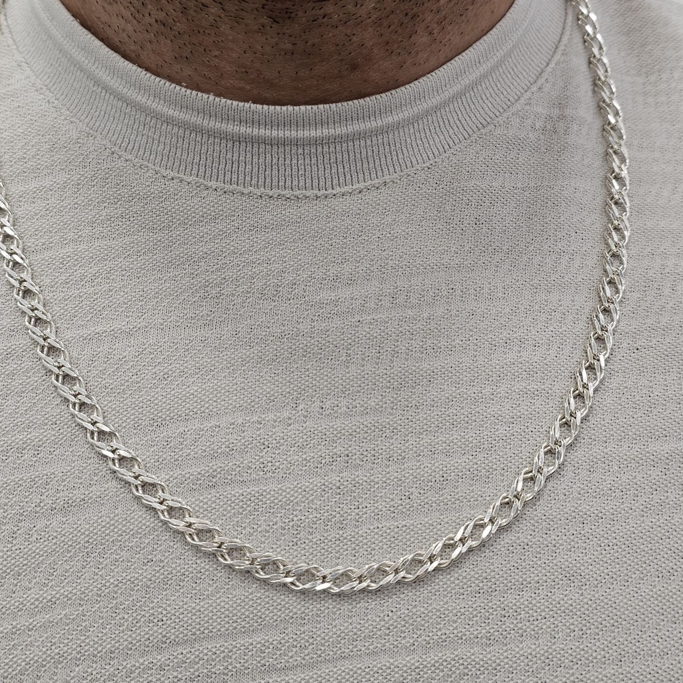 Burgu model 925 Ayar Erkek Gümüş Zincir