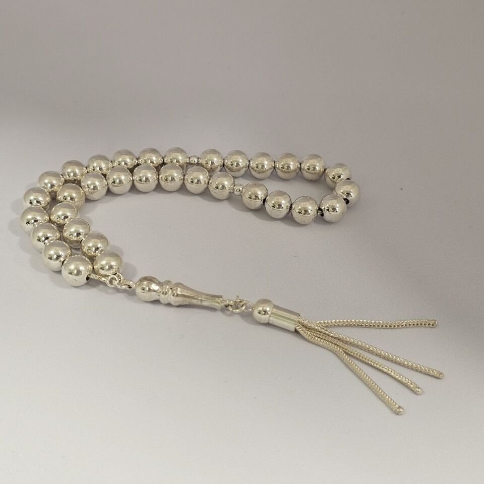 Küre Kesim 925 Ayar Saf Gümüş Tesbih