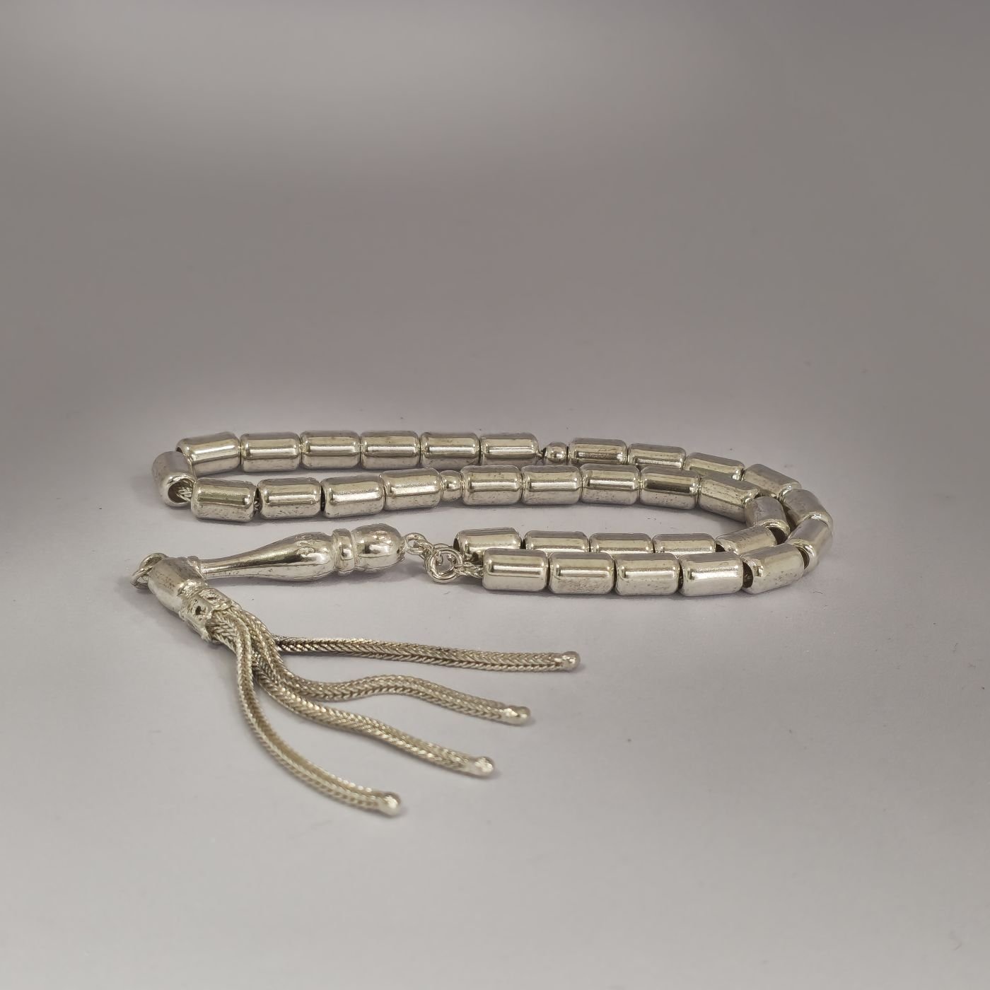 Kapsül Kesim 925 Ayar Saf Gümüş Tesbih