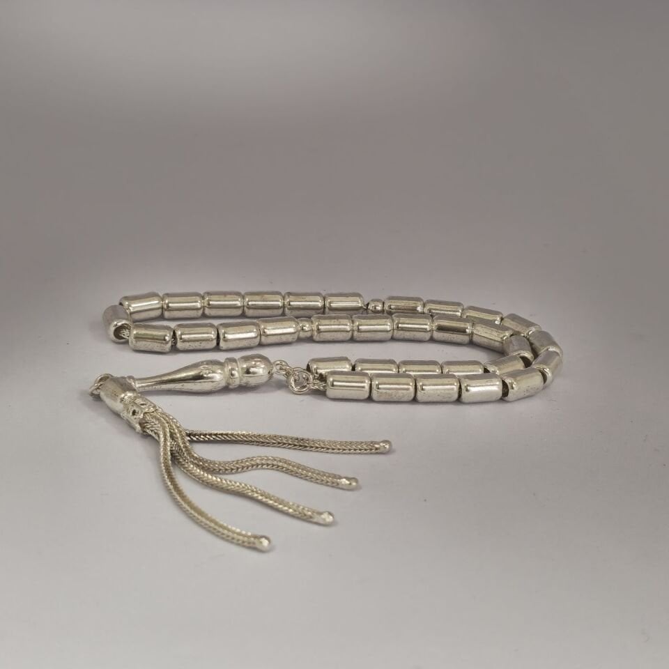 Kapsül Kesim 925 Ayar Saf Gümüş Tesbih