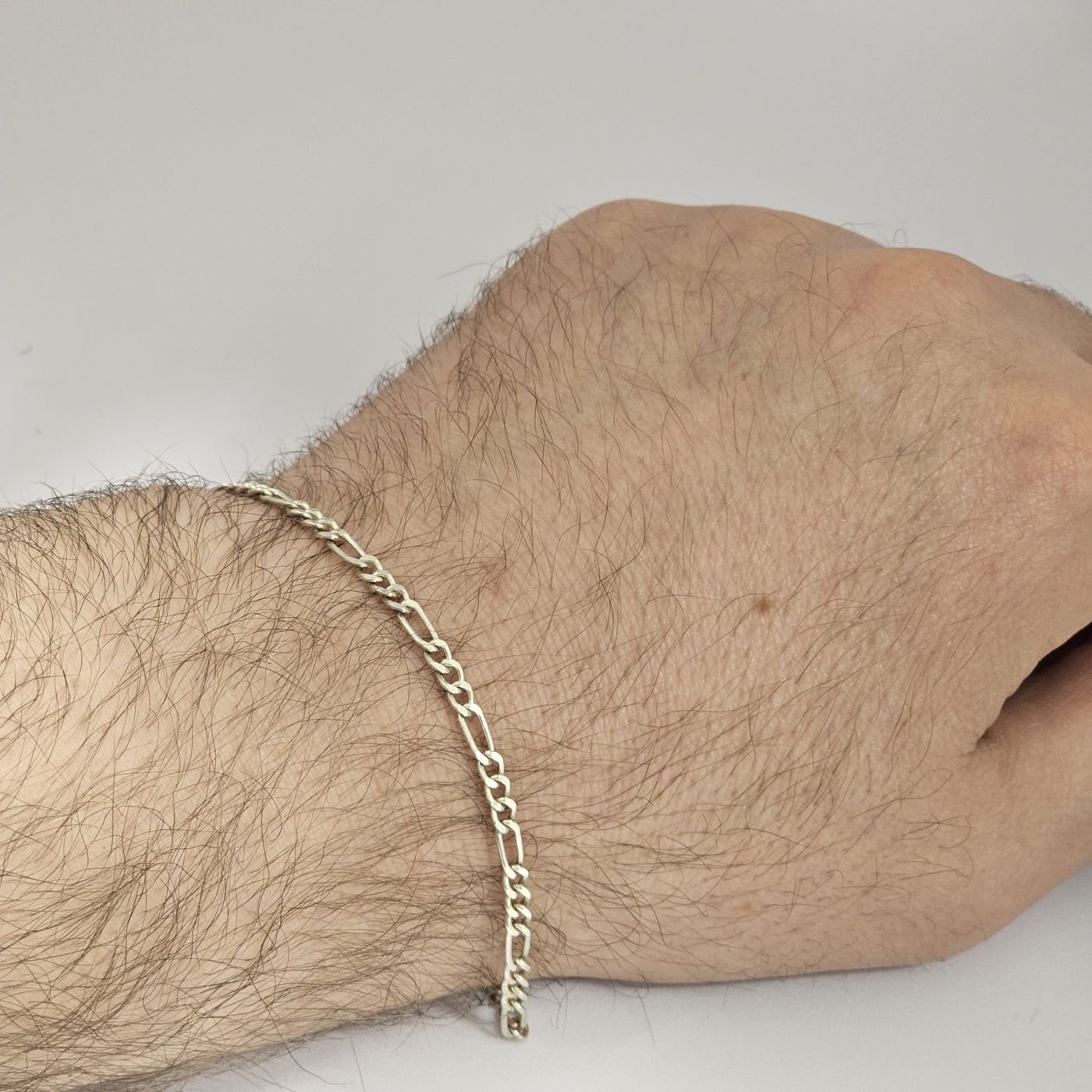 Figaro model 925 Ayar Erkek Gümüş Zincir Bileklik