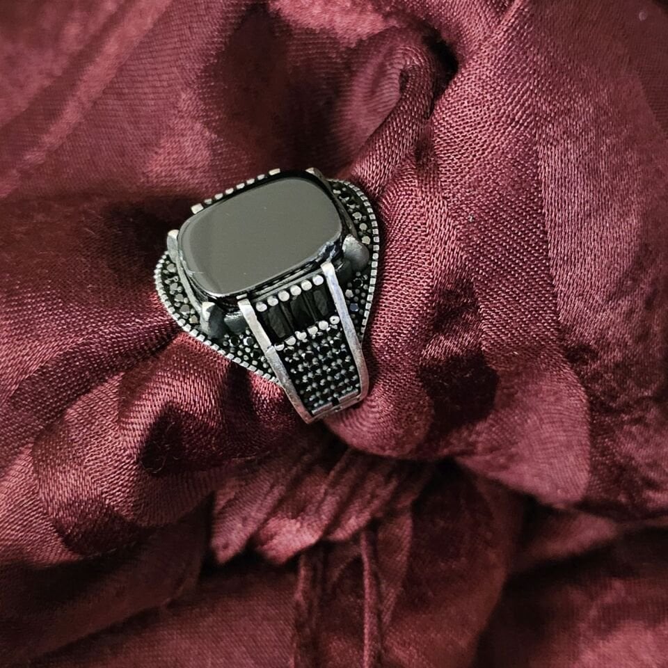 Onıks Taşlı 925 Ayar Gümüş Yüzük