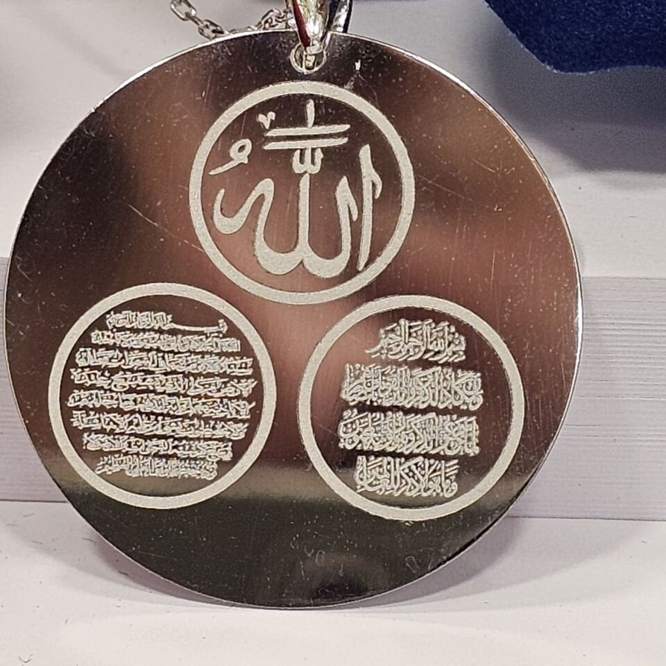 Dua İşlemeli 925 Ayar Kadın Gümüş Kolye