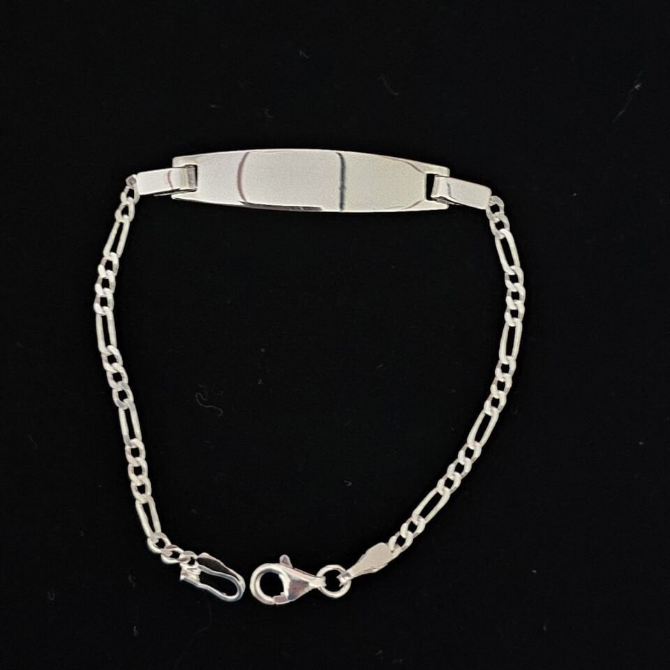 925 Ayar Gümüş Figaro Model Çocuk Künyesi