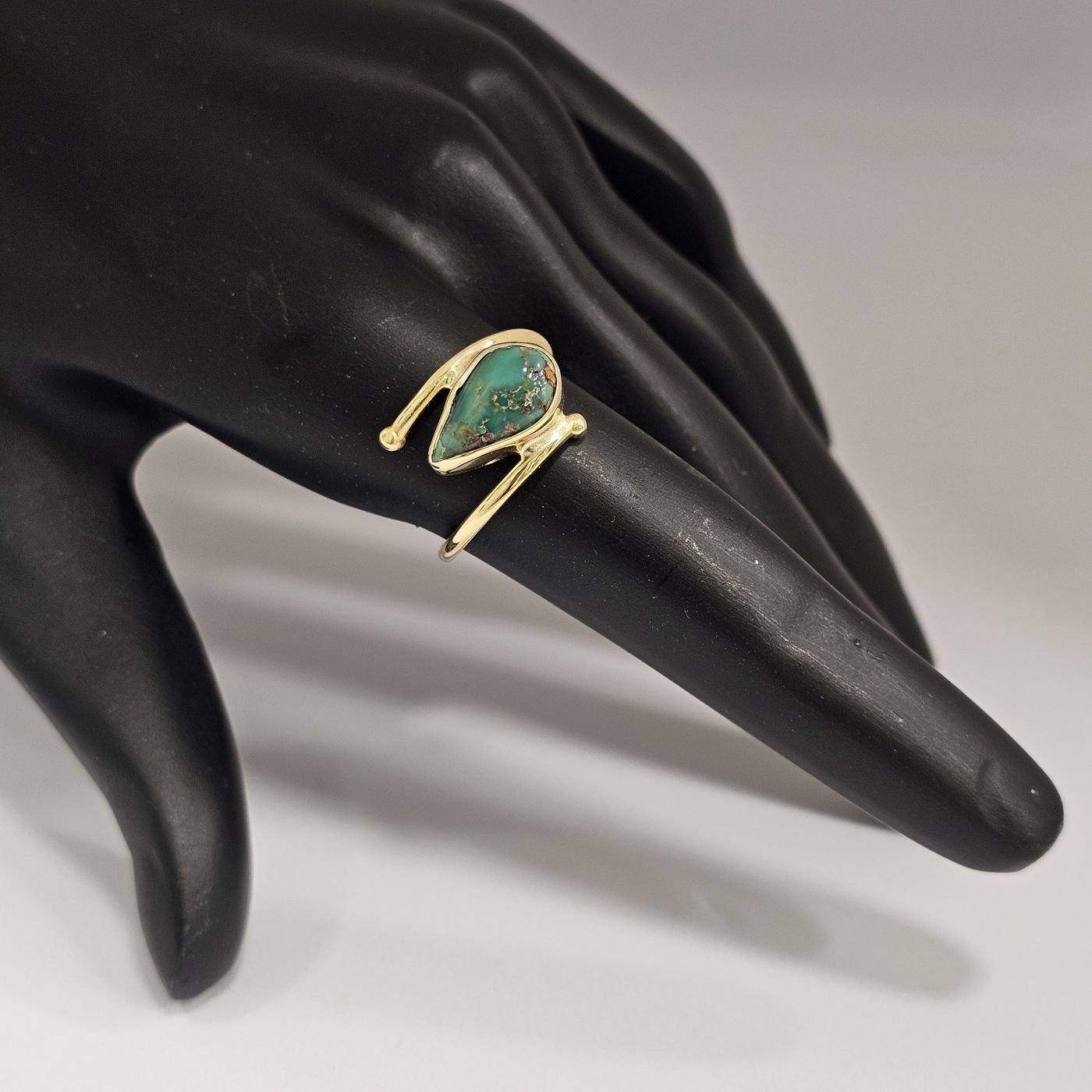 925 Ayar Gümüş Doğal Firuze taşlı Kadın Yüzük