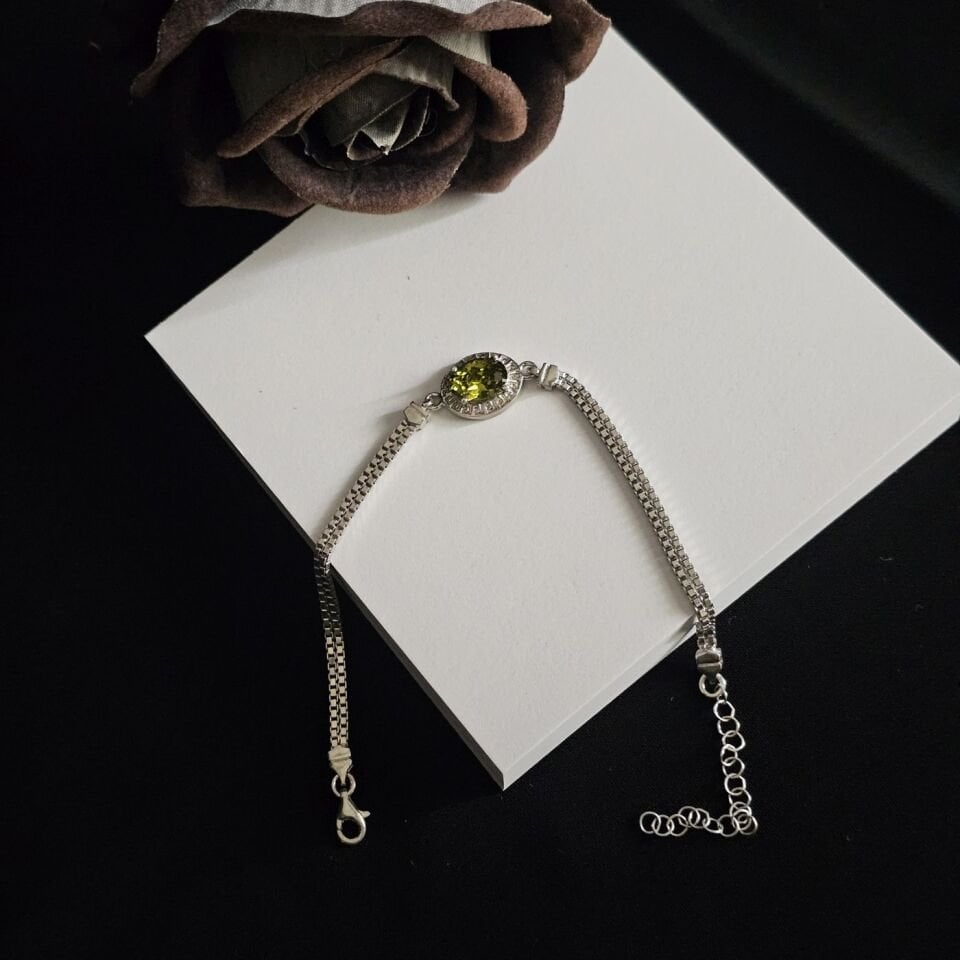 925 Ayar Gümüş Zultanit Taşlı Kadın Bilekliği