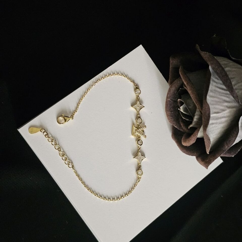 925 Ayar Gümüş Rose Kaplama Rodyumlu Kadın Bileklği