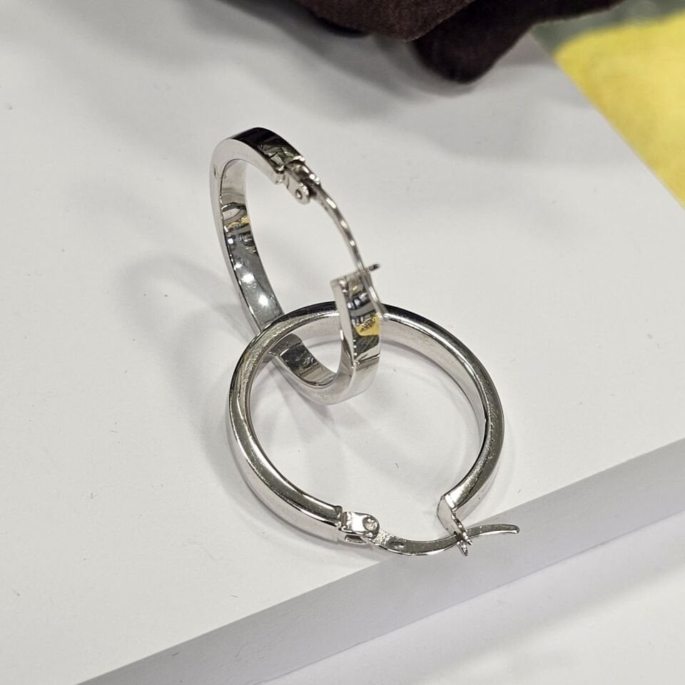 925 Ayar Klasik Kadın Halka Küpe