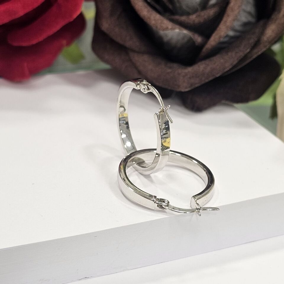 925 Ayar Klasik Kadın Halka Küpe