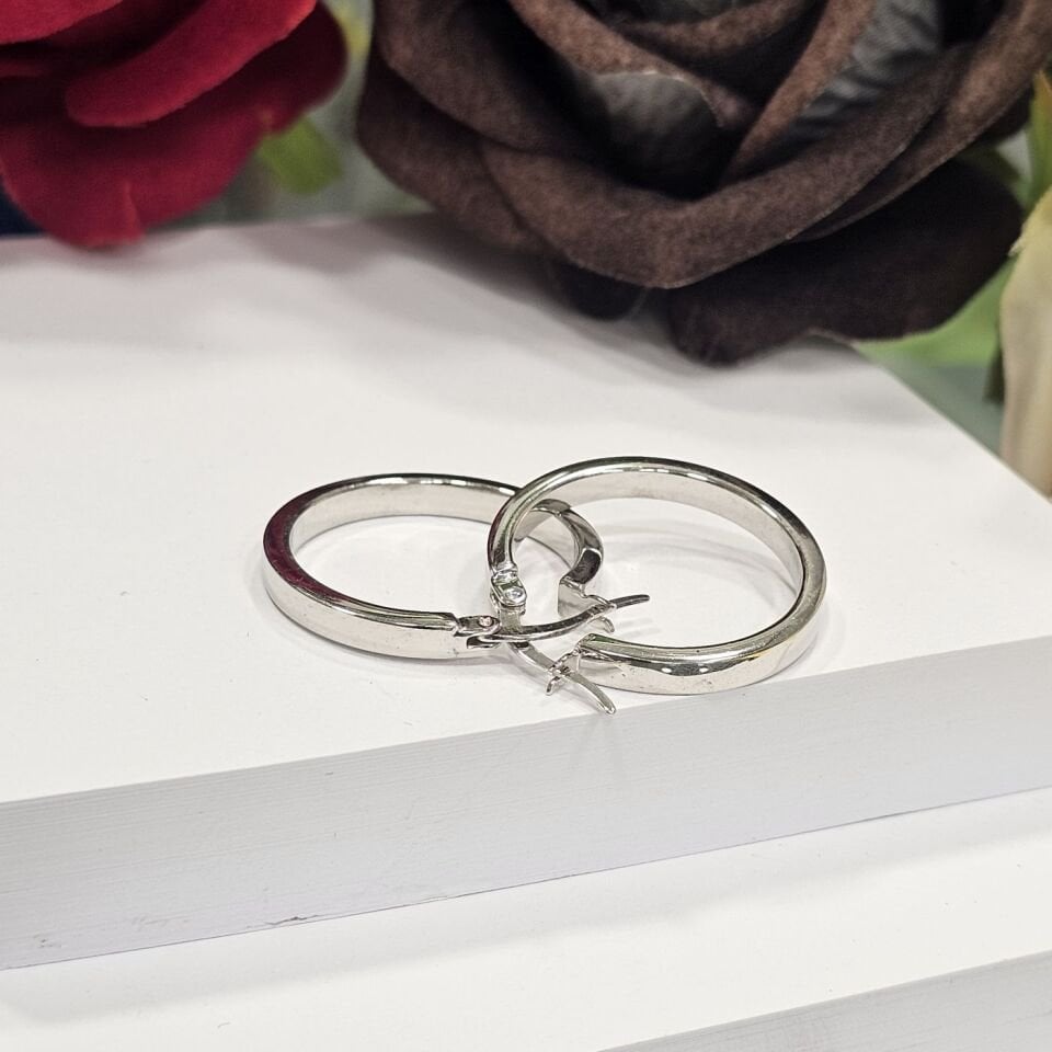 925 Ayar Klasik Kadın Halka Küpe